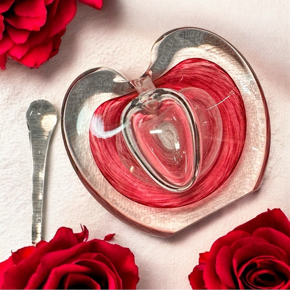 Vintage Weighted Art Glass Perfume Bottle (VGUC)